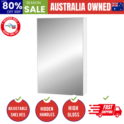 Bathroom Mirror Cabinet 450x720mm White