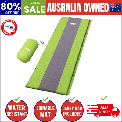 Weisshorn Self Inflating Mattress Camping Sleeping Mat Air Bed Pad Single Green