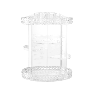 Makeup Case Acrylic Rotating Cosmetic Organizer Storage Display Holder