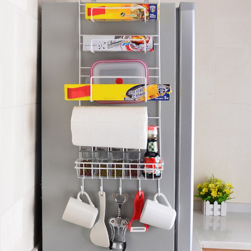 Smart Over the Fridge Rack Storage Organiser for the Kitchen Metal