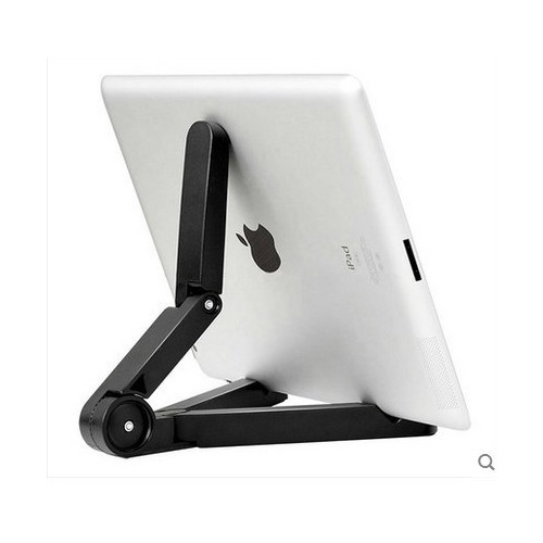 Black Universal Folded Desktop Tablet Bracket Cellphone Stand