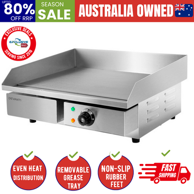 Commercial Electric Griddle 55Cm Bbq Grill Plate 3000W