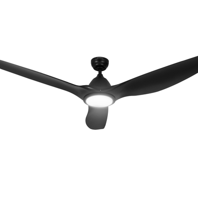 64 Inch Ceiling Fan DC Motor w/Light w/Remote - Black