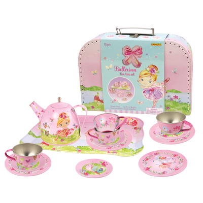 Ballerina Tin Tea Set In Suitcase