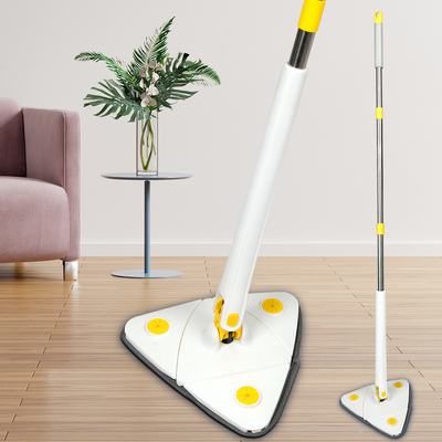 Spin Cleaning Mop 360° Rotatable Adjustable Multifunctional 5 Pads White