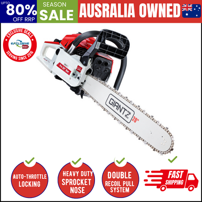 52Cc 20" Bar E-Start Pruning Chainsaw (White), Commercial Grade