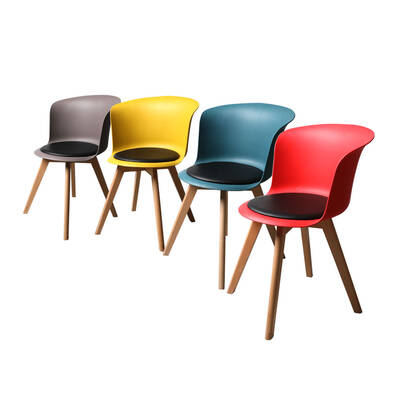 Set of 4 PU Leather Office Chair