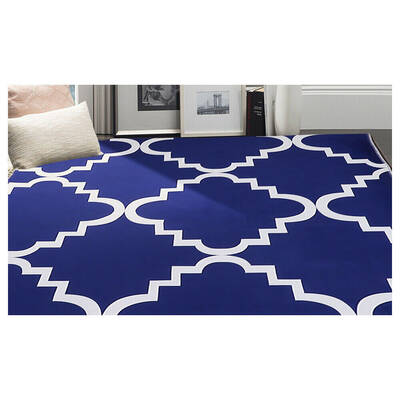 Modern Style Trellis Theme Non Slip Floor Area Rug Carpet 150x80cm