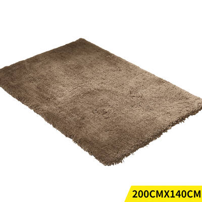 Ultra Soft Shaggy Floor Rug Carpet in Taupe 200x140cm