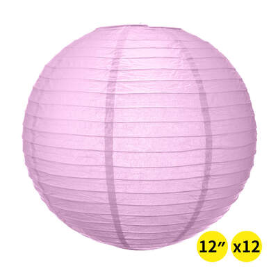 12" Paper Lanterns for Wedding Party Festival Decoration Pink Colours