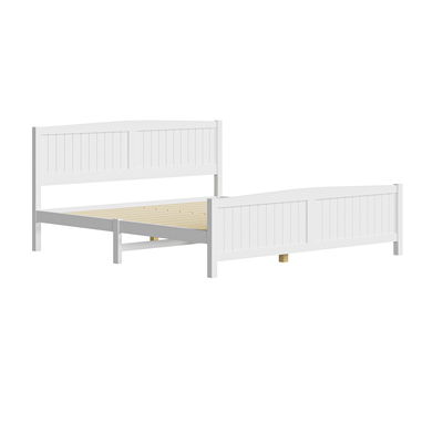 Bed Frame King Size Wooden Base Timber Platform White