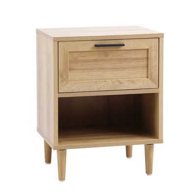 Bedside Table Nightstand Side End Table Bedroom Storage Cabinet Natural