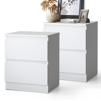 Bedside Tables Set of 2 Nightstand Side Table Storage Cabinet White