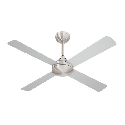 52'' Ceiling Fan AC Motor with Remote Control Timer 4 Blades Fans Silver