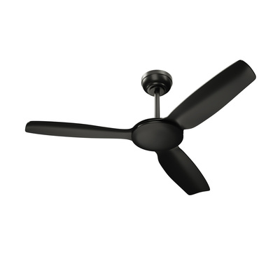 52'' Ceiling Fan DC Motor 3 ABS Blades with Remote Control Timer Black