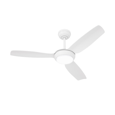 52" Ceiling Fan DC Motor With Light Remote Control 5 Speed Fans White