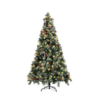 LED Christmas Tree 6FT 1.8M Xmas Trees Decorations with Ornaments 950 Tips