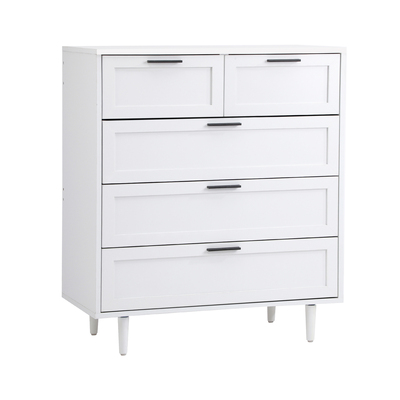 5 Chest of Drawers Dresser Chest Storage Cabinet Tallboy White