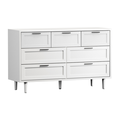 7 Chest of Drawers Dresser Chest Storage Cabinet Tallboy White