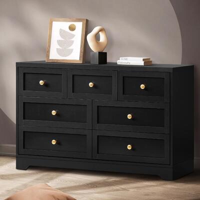 Black 7-Drawer Dresser: Stylish Storage Solution