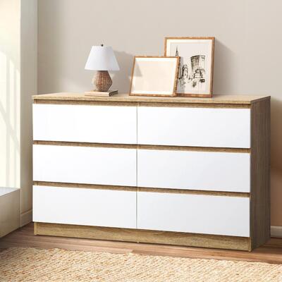 Elegance in White: Stylish Wooden Tallboy Cabinet for Organized Storage