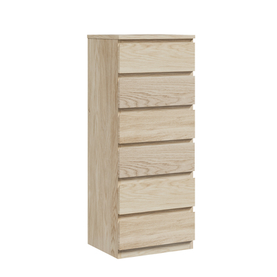 6 Chest of Drawers Tallboy Dresser Table Storage Cabinet Bedroom Natural