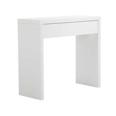 Console Table Wood Sofa Table Hall Side Entry with Drawer White