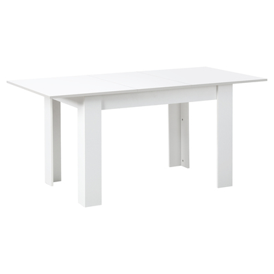 160cm Extendable Dining Table Kitchen Restaurant Cafe Table White