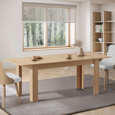 200cm Extendable Dining Table Cafe Table Natural