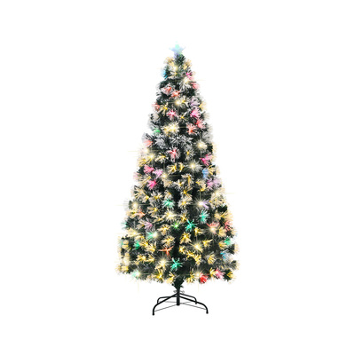 LED Christmas Tree 1.8M 6FT Xmas trees Optic Fibre Snow Multi Colour