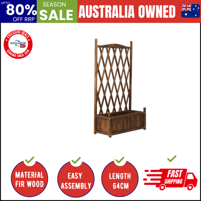 Wooden Raised Garden Bed with Trellis Garden Standing Planter