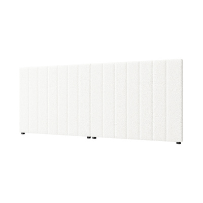 Bed Frame Headboard Double Queen King White Boucle