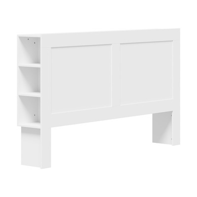 Headboard Bed Head King Size Bedhead with Storage Shelves White