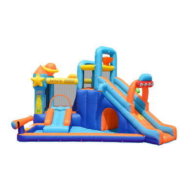 12 Play Zones Inflatable Trampoline Castle Space Theme Water Slide