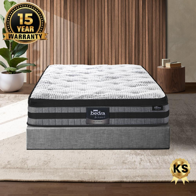 King Single Mattress Cool Gel Foam Bonnell Spring Pillow Top 22cm