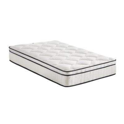 Boucle Mattress Single Bed Memory Foam Pocket Spring Euro Top Medium Firm