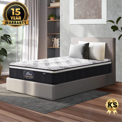 King Single Mattress Cool Gel Foam Euro Top Pocket Spring 22cm