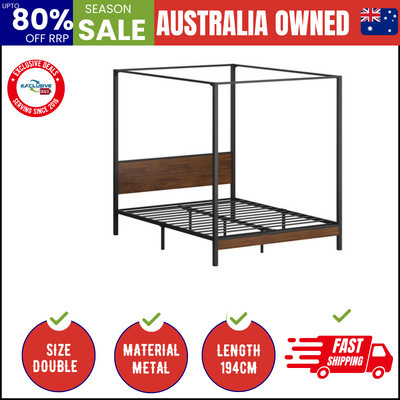 Metal Canopy Bed Frame Double Size Beds Platform