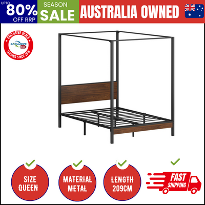 Metal Canopy Bed Frame Queen Size Beds Platform