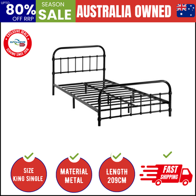 Metal Bed Frame King Single Size Bed Base Platform