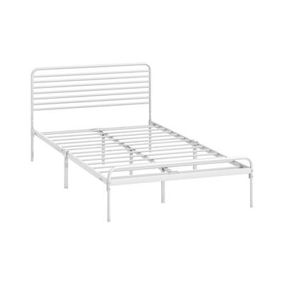 Metal Bed Frame King Single Platform White