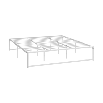 Metal Bed Frame KIng Size Beds Base Platform White