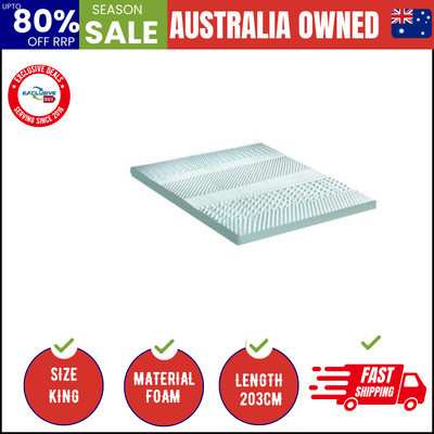 Memory Foam Mattress Topper Cool Gel Bed Bamboo Cover 7-Zone 8CM King