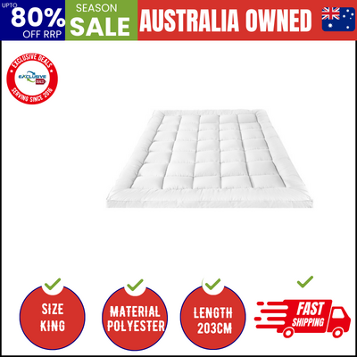 Mattress Topper Microfibre Pillowtop Protector Underlay Pad King