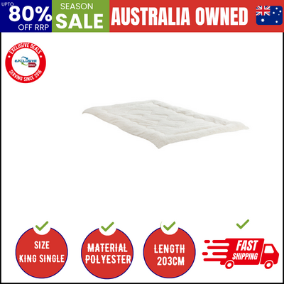 Sherpa Mattress Topper Reversible Pillowtop Fleece Bed Protector King Single