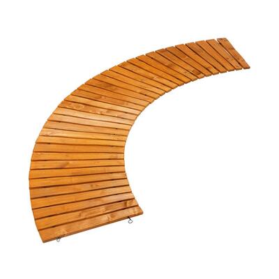 Garden Wooden Pathway 8ft Curved Roll-Out