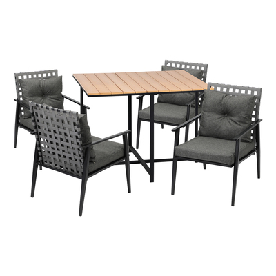 Outdoor Dining Set Patio Furniture Garden Rattan Chairs Setting 4 Seater