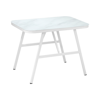 Outdoor Dining Table Furniture Patio Garden Indoor White Marble-style