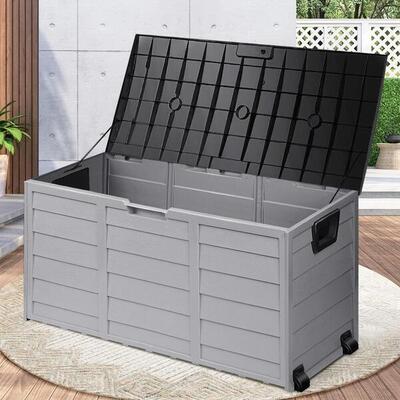 Outdoor Storage Box 290L Cabinet Container Garden Shed Deck Tool Lockable