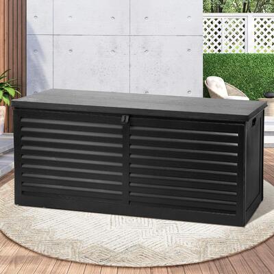 390L Outdoor Storage Box Lockable Cabinet Container Garden DeckToy Shed